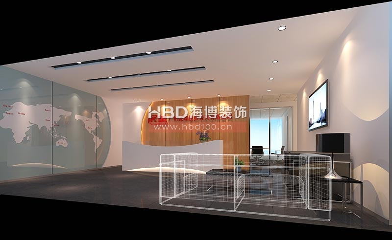 廣州誠(chéng)琛投資咨詢公司辦公室裝修 前臺(tái)