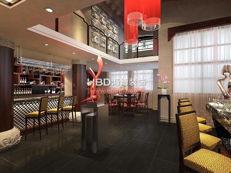 日熙貿(mào)易公司會所設(shè)計 吧臺區(qū)