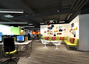 鉑良樂(lè)傳媒廣告公司辦公區(qū)設(shè)計(jì)